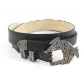 Western Sterling and leather Belt