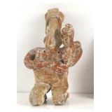 Nayarit terra cotta mother and child figure