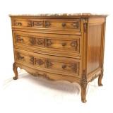 Italian Walnut Marble top dresser