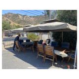 Two Cantilever Patio Umbrellas