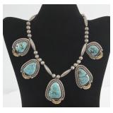 Navajo Sterling and Turquoise necklace