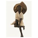 Black Americana wood carved figure
