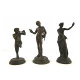 3 Bronze Roman figures