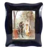 Antique Sarreguemines Porcelain hanging plate