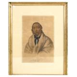 George Catlin  Sioux Chief portrait "Little Crow"