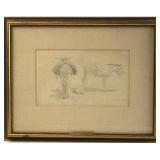 Edward Borein pencil drawing