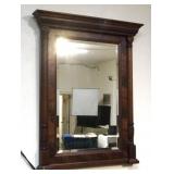 Antique American Flame Mahogany Mirror