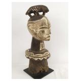 Yoruba Culture Bust of a man with a crocodile