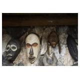 Four Wood Carved African Masks