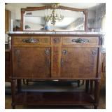 Highly figured Marble top Server