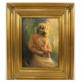 Clifford Vincent oil on board - "Cindy"