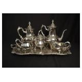 International silver plate tea set - 6pc set