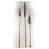 African Iron & Wood spears - 3 pcs