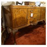 200Queen Anne burlwood sideboard