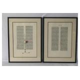 Two Hand Embellished Bible Pages