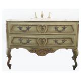 French Louis XVI Style Vanity with Sink