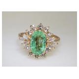 Colombian Emerald and diamond ring