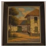 Alfredo (Alfaro) Lobos Oil on Canvas Chilean Home