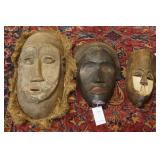 Three Antique or Vintage Tribal Masks