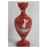 Antique Martha Washington Case Glass Vase