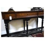 Finely Inlaid three door console