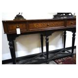 Finely Inlaid three door console