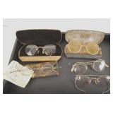 Vintage and antique eye glasses