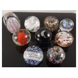 Collection of art glass paperweights