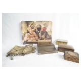 Collection of Dresser boxes and Inkwells