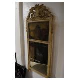 An Antique French Trumeau Mirror