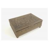 Bronze dresser box - depicts French pastoral