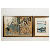 2 Japanese wood block prints