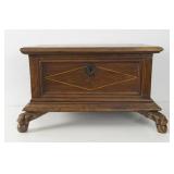18th/19th c. Italian Inlaid coffer with claw feet