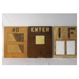 Andy Lakey Mixed Media on wood panel triptych