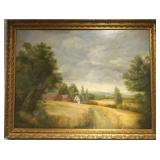 Americana Oil on Board Landscape