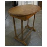 Antique Jenny Lin Oval one drawer table