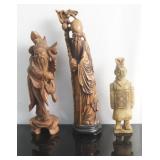 Three Chinese Carved Figures