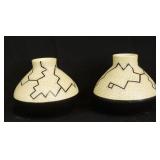 Pair of Ceramic Glazed Decorative Vases