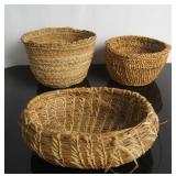 Three Native American Baskets