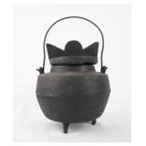 Japanese Mingei iron cooking pot