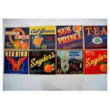 California vintage citrus crate labels - 8