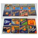 California vintage citrus crate labels