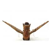 Antique Thai Flying Polychrome BIRD FIGURE