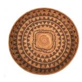 Native American Woven Gambling Tray with Feathers