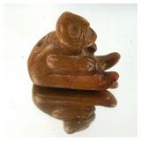 Colima pre Columbian seated figure whistle