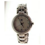 Tag Hauer link diamond bezel dial watch