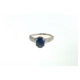 14kt white gold Sapphire ring - 2.5 ct stone