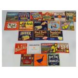 California vintage citrus crate labels - 20