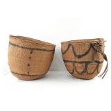 Two Yanomami Peoples, Brazil Gathering Baskets