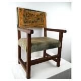 Antique Spanish Tapestry back chair